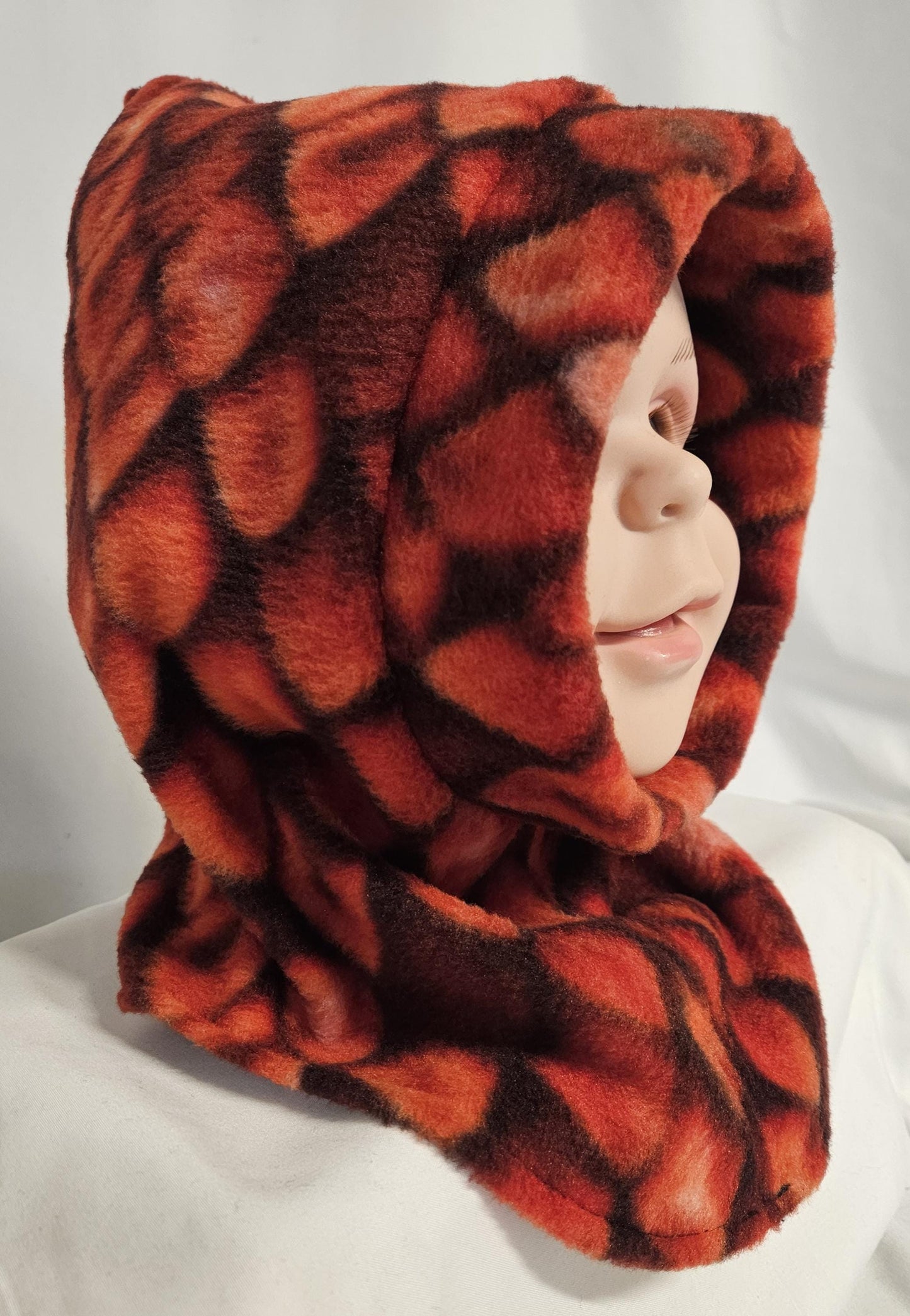 Dragon Scales Cozy Fleece Winter Hood – Children’s Large (Fits Ages 4–10) | Handmade Balaclava