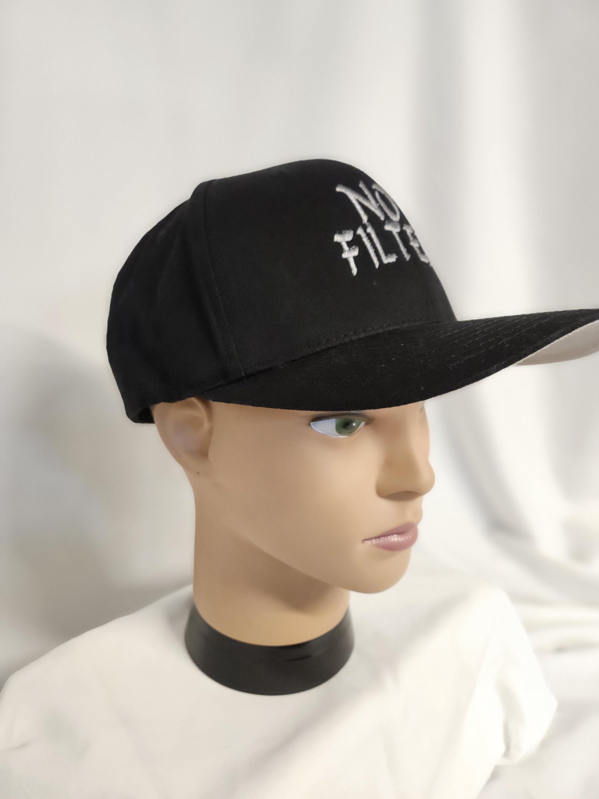 No Filter Embroidered Baseball Cap, Embroidered Cap, Gifts for Dad, Gifts for Him, Flexfit 5100 twill cap L/XL