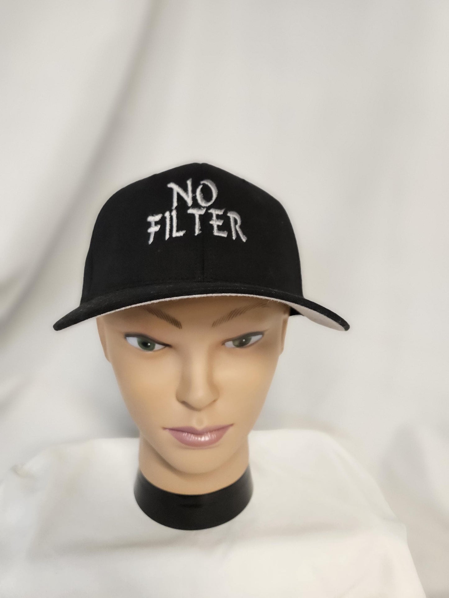 No Filter Embroidered Baseball Cap, Embroidered Cap, Gifts for Dad, Gifts for Him, Flexfit 5100 twill cap L/XL