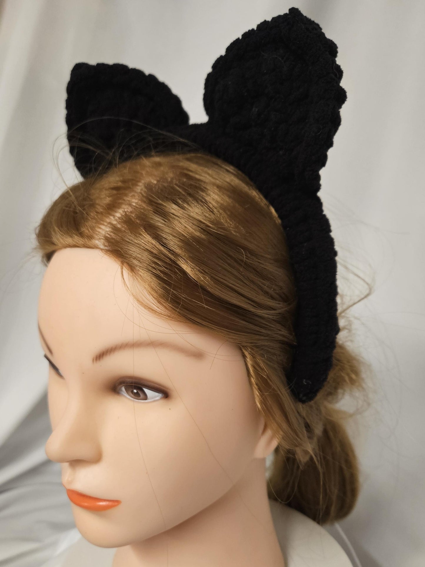 Crochet Black Cat Ear Headband | Cat Costume Accessory | Cute Animal Ear Headband | Fall Festival & Halloween Headpiece