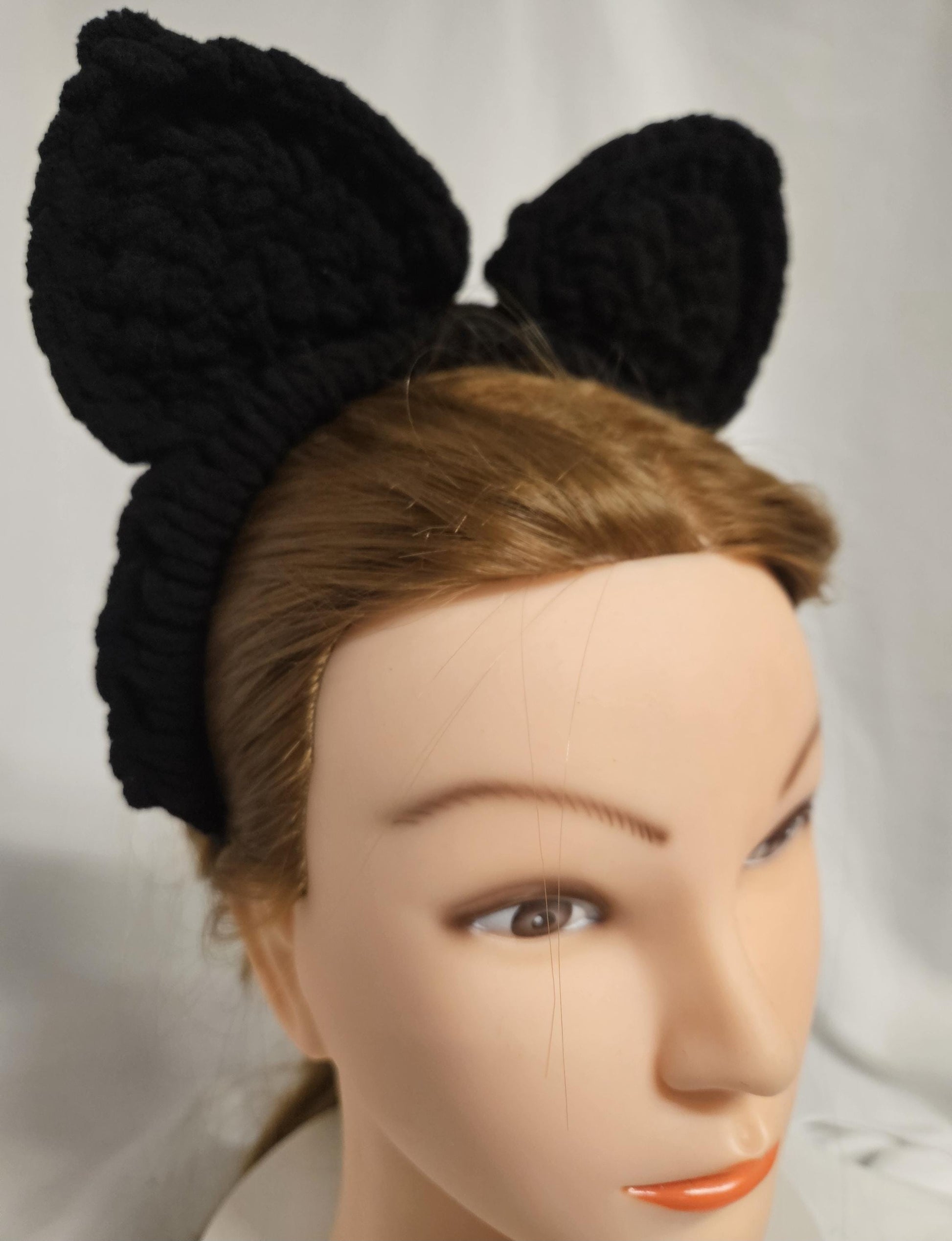 Crochet Black Cat Ear Headband | Cat Costume Accessory | Cute Animal Ear Headband | Fall Festival & Halloween Headpiece