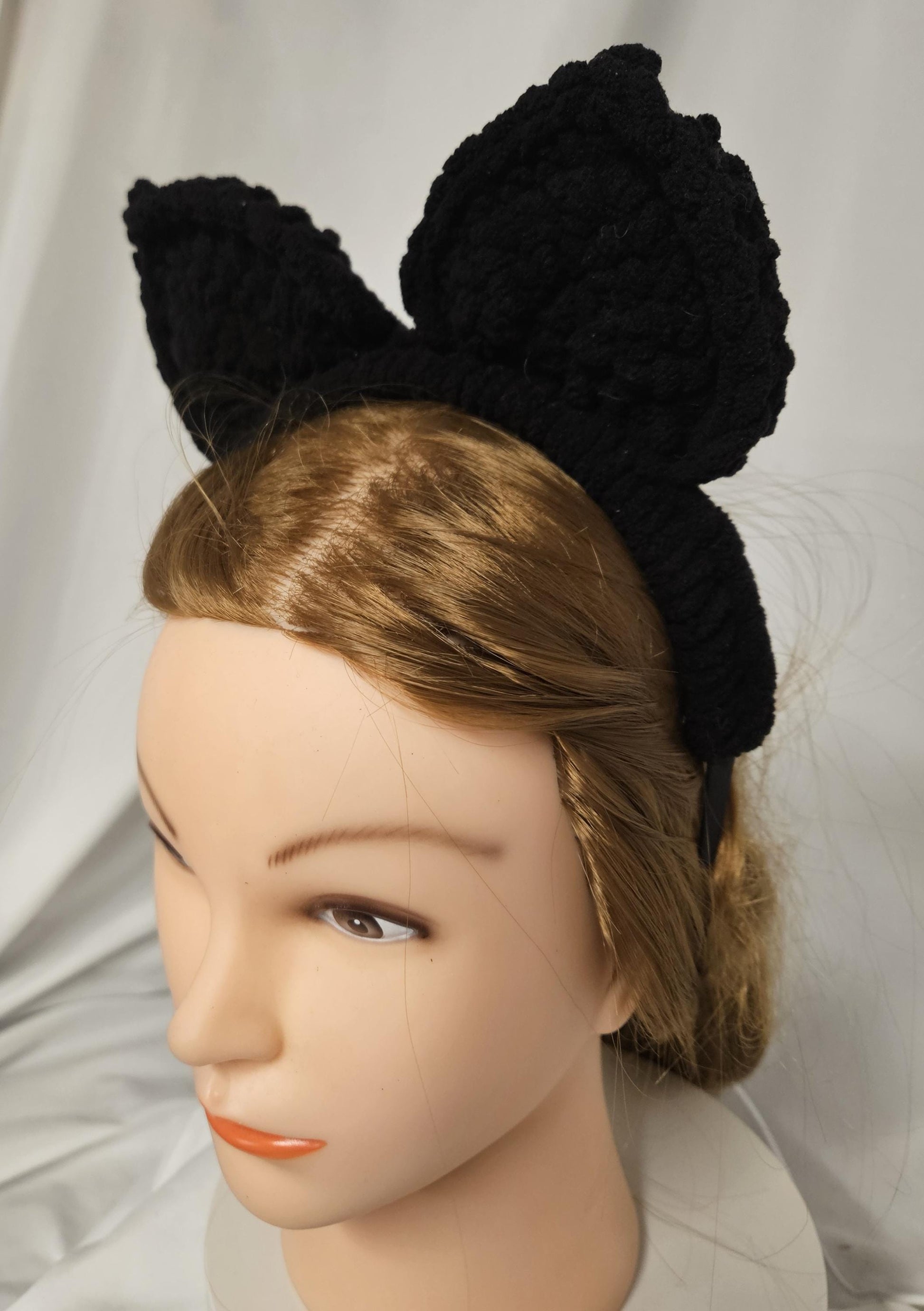 Crochet Black Cat Ear Headband | Cat Costume Accessory | Cute Animal Ear Headband | Fall Festival & Halloween Headpiece