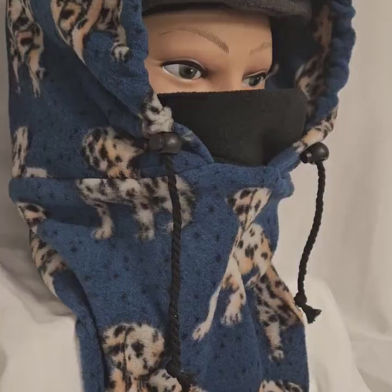 Dalmation Dog Print Anti Pill Large Fleece Ski Helmet Cover