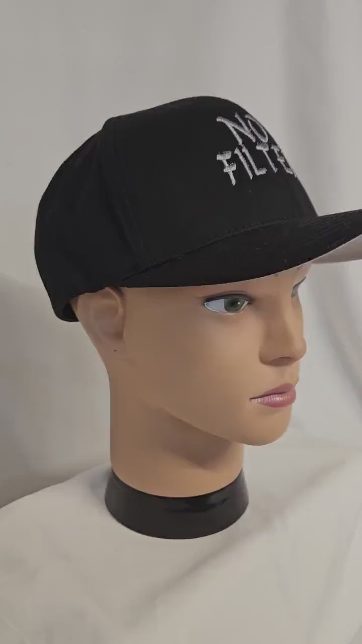 No Filter Embroidered Baseball Cap, Embroidered Cap, Gifts for Dad, Gifts for Him, Flexfit 5100 twill cap L/XL