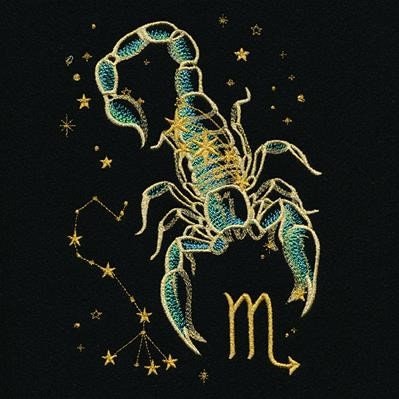 Scorpio Messenger Bag, Scorpio Constellation Embroidered Messenger Bag in Black, Zodiac, Horoscope, Astrology Messenger Bag, made to order