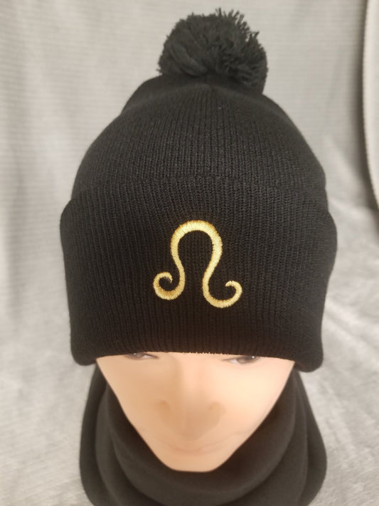 Leo Zodiac Symbol Embroidered Beanie, Horoscope Beanie, Astrology Beanie, Birthday Beanie