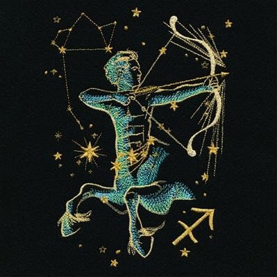 Sagittarius Hoodie, Sagittarius Constellation Embroidered Hoodie in Black, Zodiac Hoodie, Horoscope Hoodie, Astrology Hoodie Birthday Hoodie