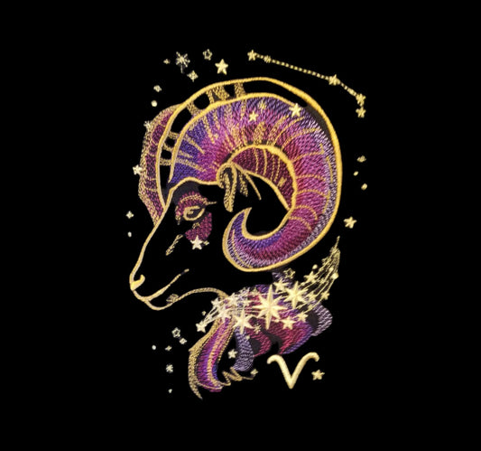 Aries Hoodie, Aries Constellation Embroidered Hoodie in Black, Zodiac Hoodie Horoscope Hoodie, Astrology Hoodie, Birthday Hoodie