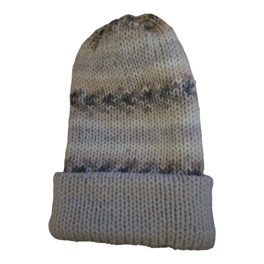 Sand Dunes and Linen Knit Beanie, Knit Winter Hat, Handmade Winter Hat, Handmade Winter Beanie, Teen Beanie, Adult Beanie, Adult Winter Hat