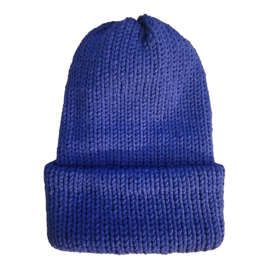 Royal Blue Knit Beanie, Knit Winter Hat, Handmade Winter Hat, Handmade Winter Beanie, Teen Beanie, Adult Beanie, Adult Winter Hat
