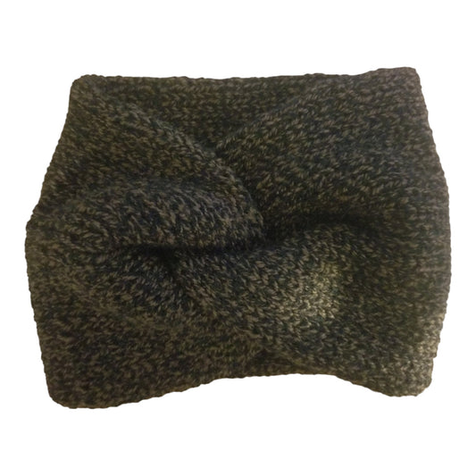 Brown and Black Knit Headband, Knit Winter Headband, Handmade Ear Warmer, Handmade Headband, Adult Headband, Adult Winter Ear Warmer