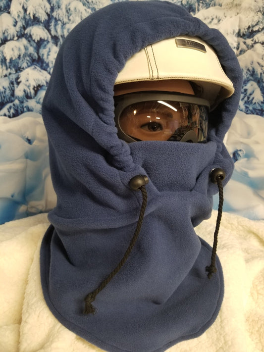 Navy Blue Anti Pill Plush Fleece Extra Large Ski Helmet Cover