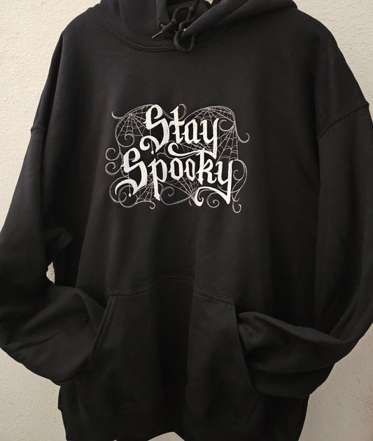 Stay Spooky Embroidered Hoodie, Halloween Hoodie, Embroidered Stay Spooky Hoodie, Embroidered Hoodie